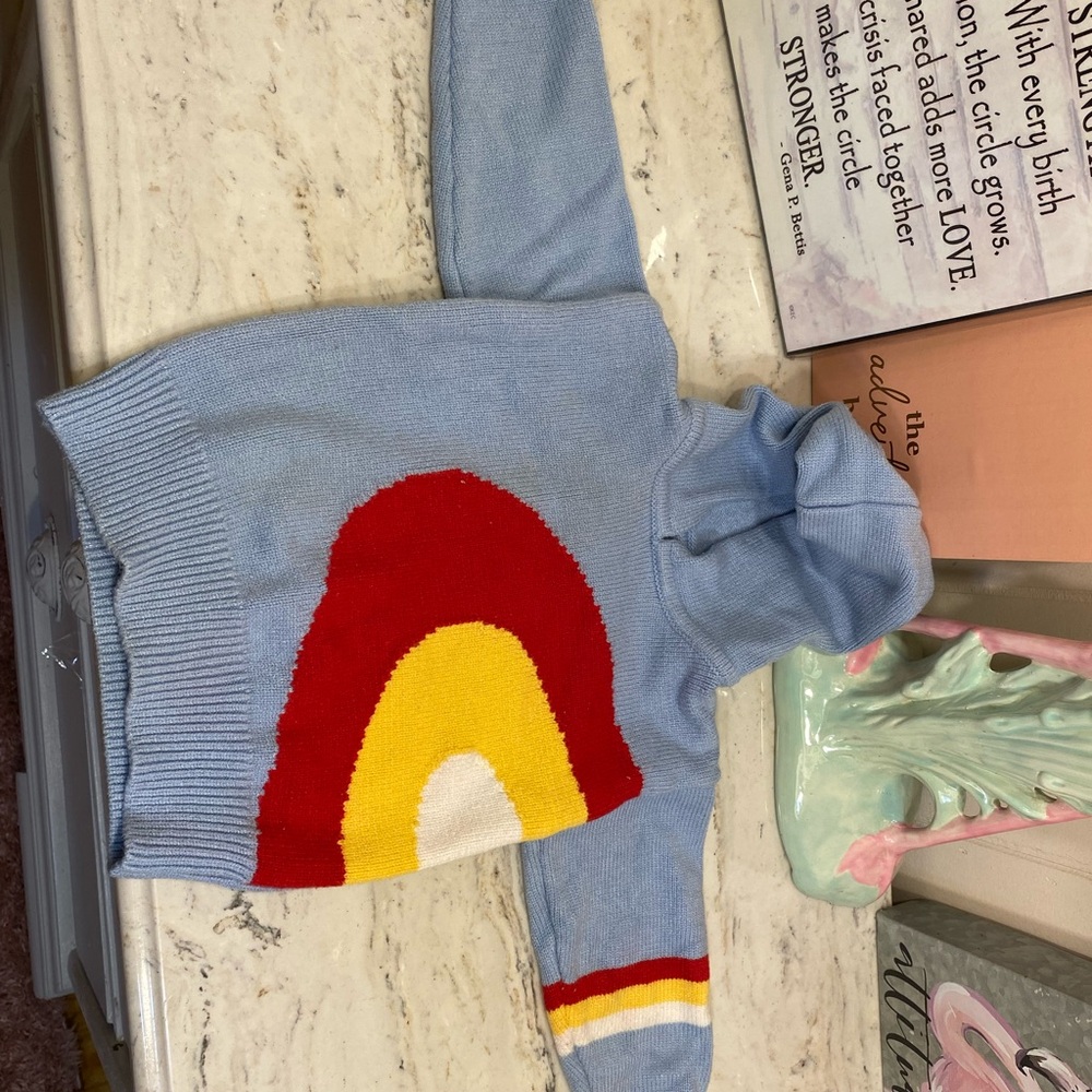 Colorful Rainbow Knit Sweater